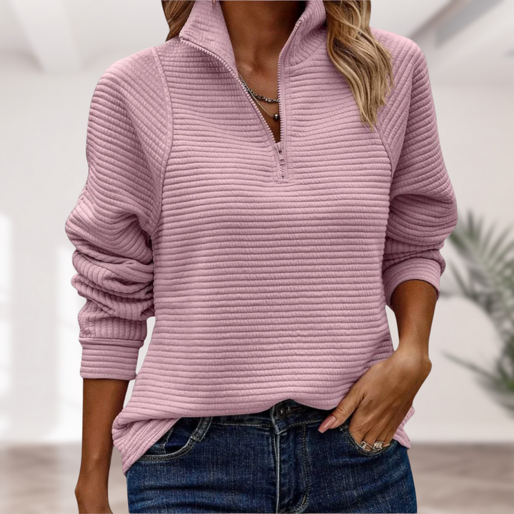 Céline | Ciepły sweter z półzamkiem
