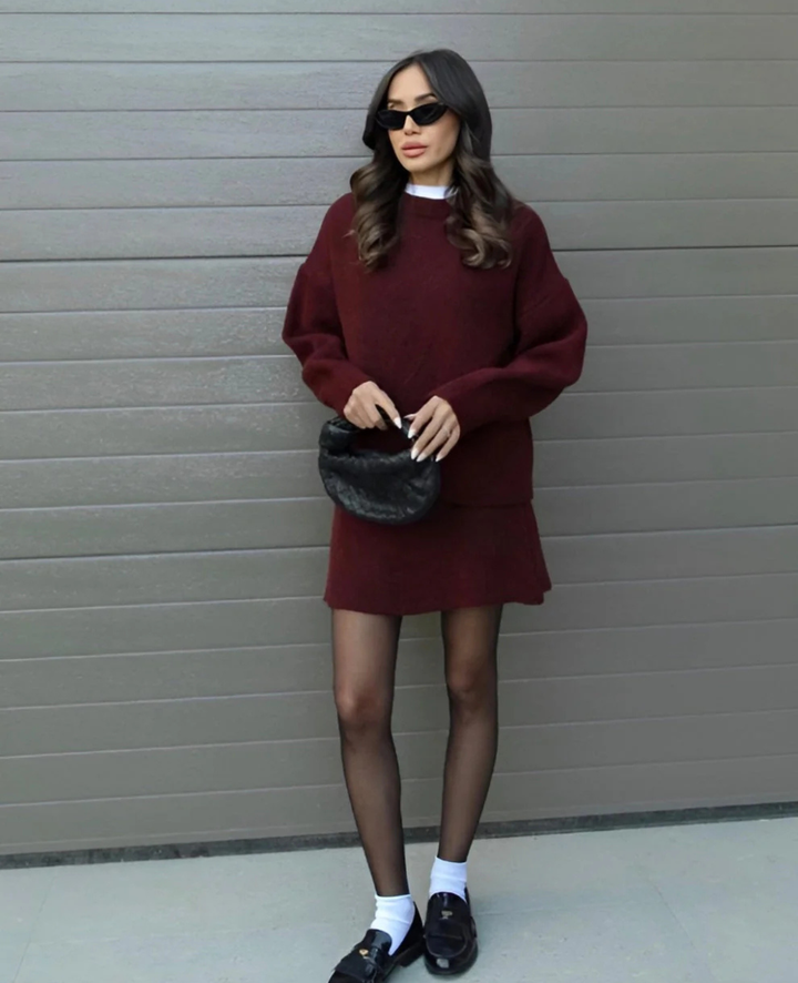 Kornelia | Stylowy komplet swetrowy