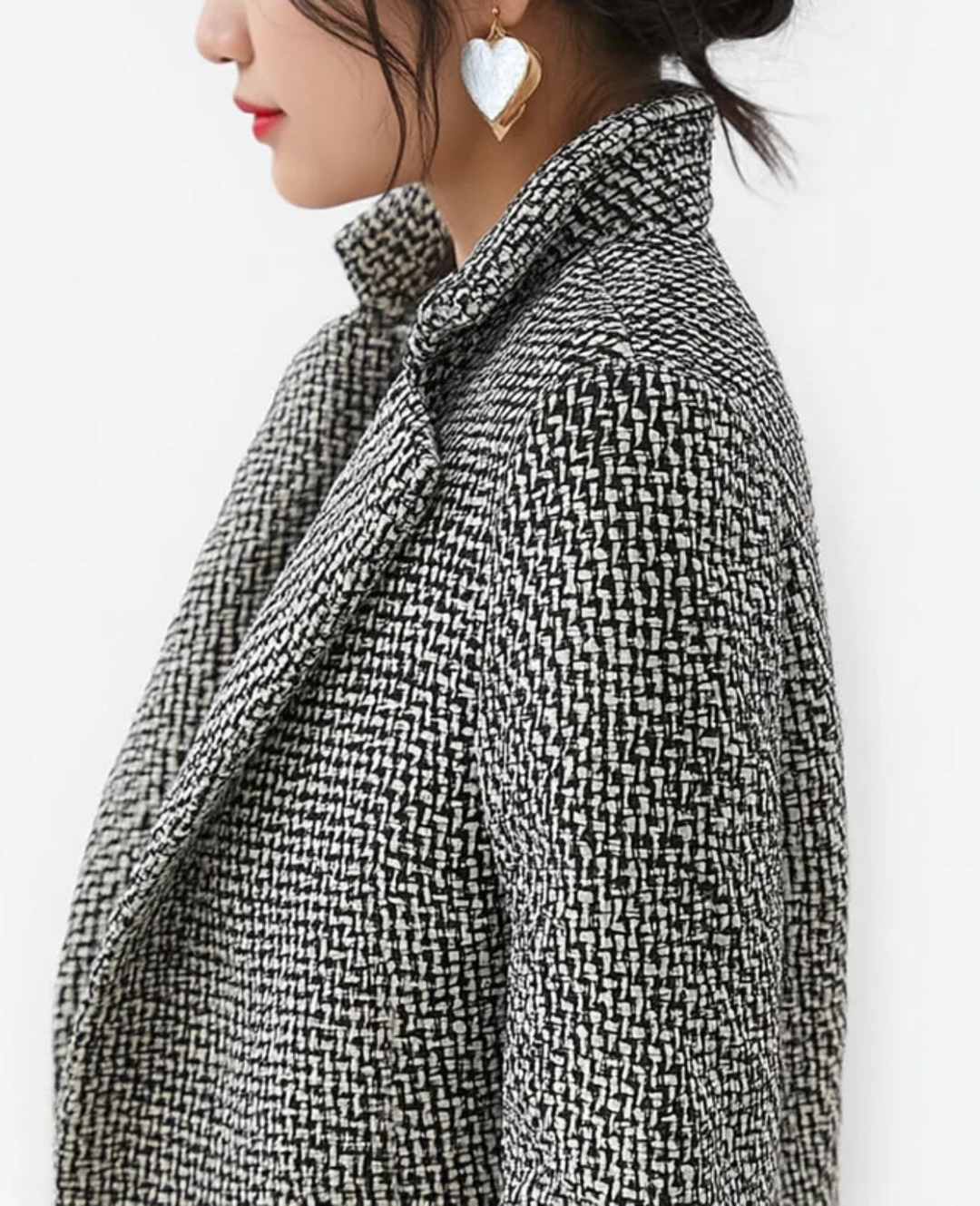 Irmina | Teksturowany Wełniany Płaszcz