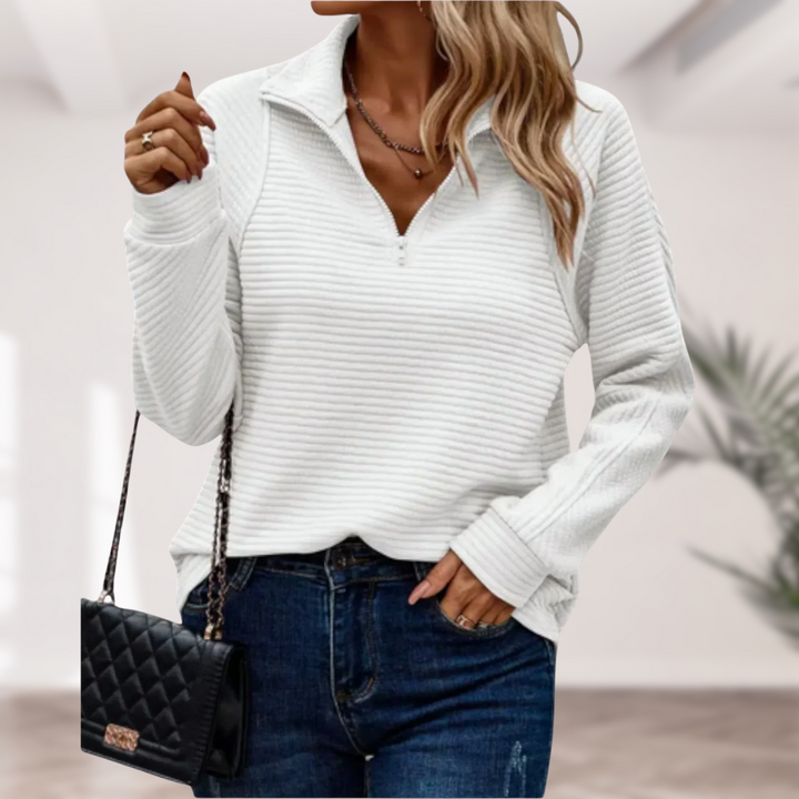 Céline | Ciepły sweter z półzamkiem