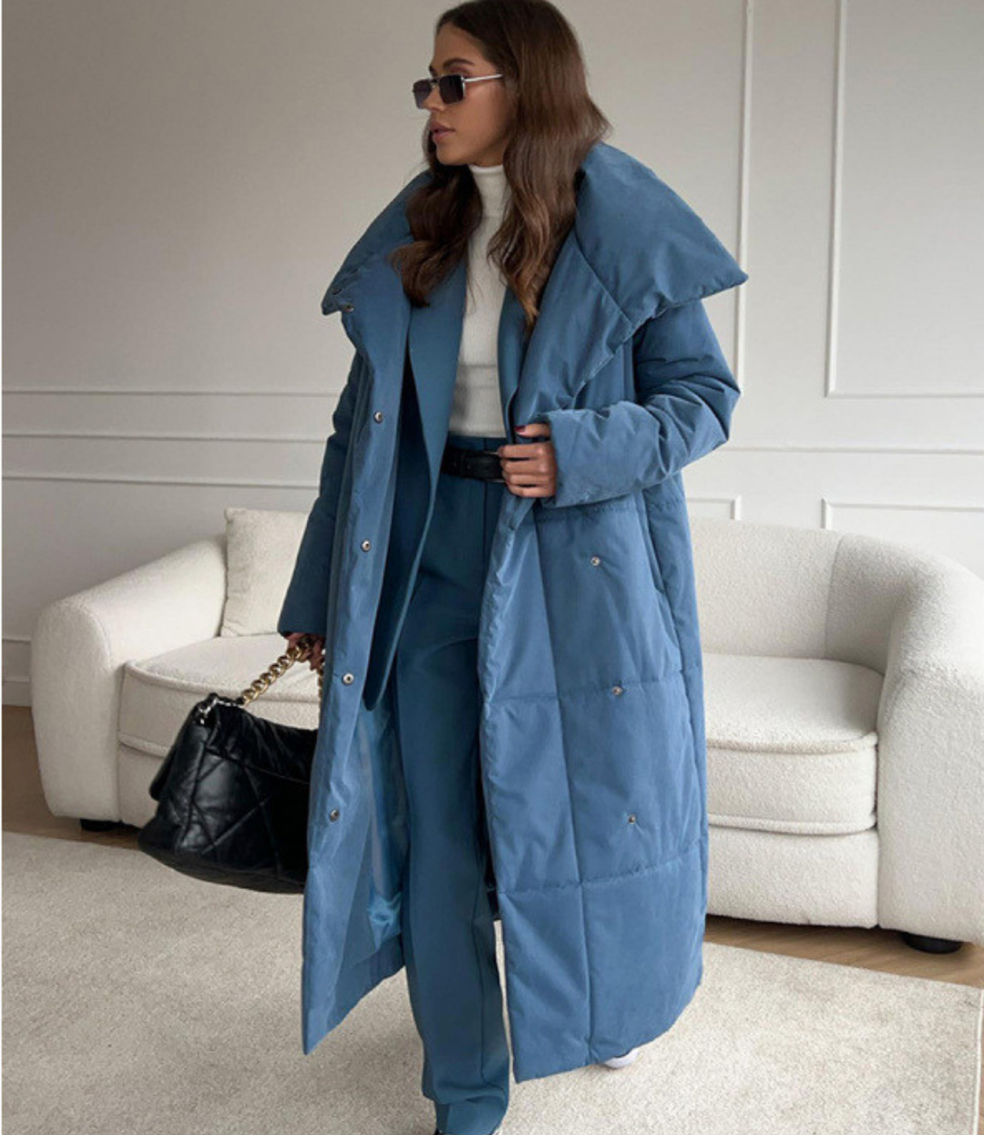 Ewelina | Elegancki Długi Płaszcz