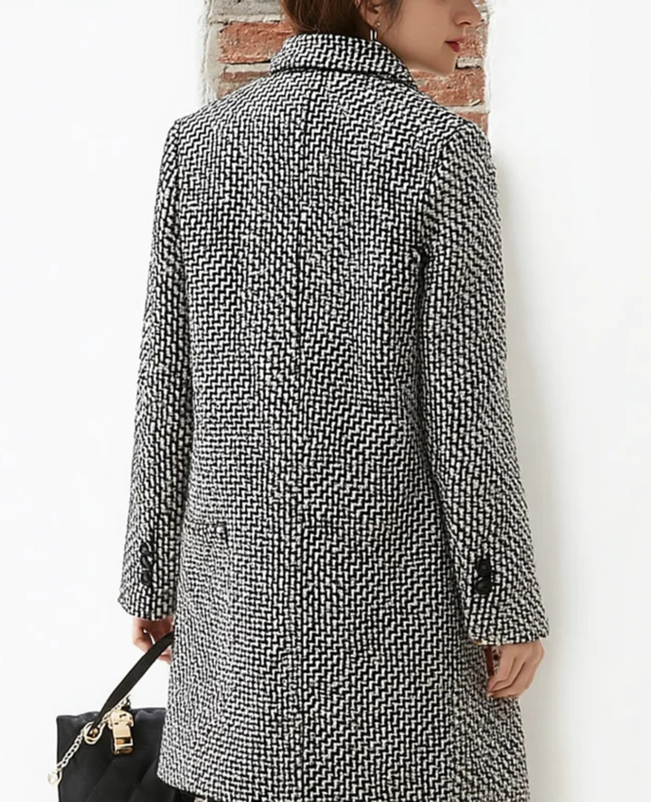 Irmina | Teksturowany Wełniany Płaszcz