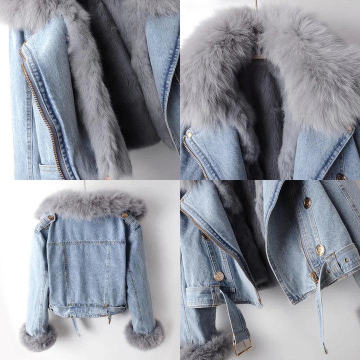 Marlena | Krótka Jeansowa Kurtka