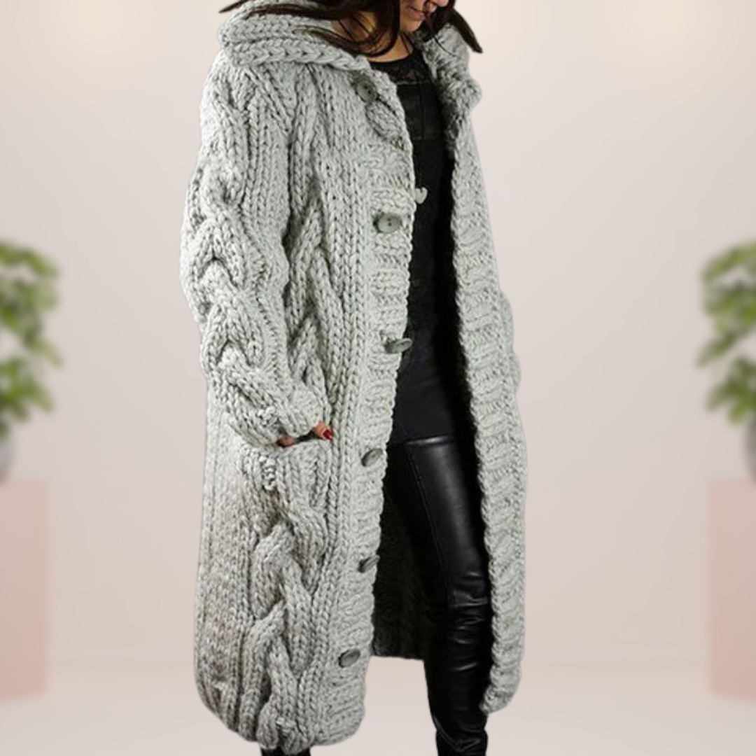 Grażyna | Długi Płaszcz Szydełkowy