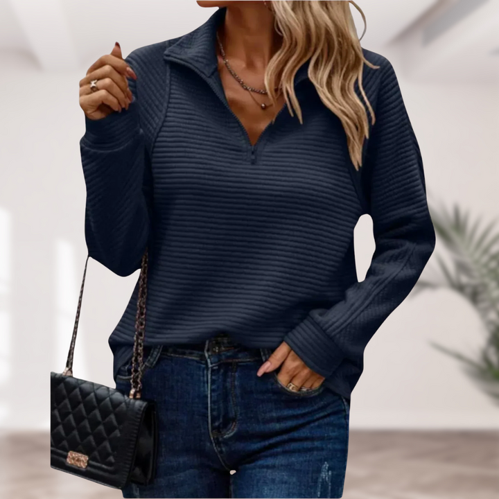 Céline | Ciepły sweter z półzamkiem