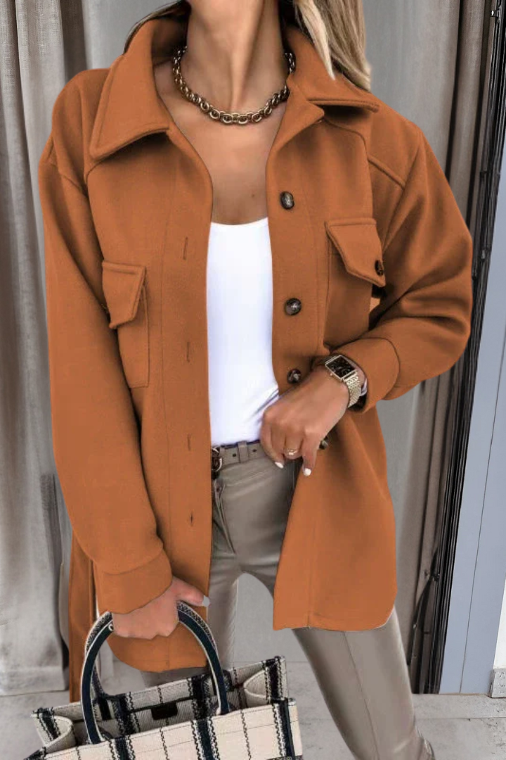 Julia | Modny wełniany płaszcz