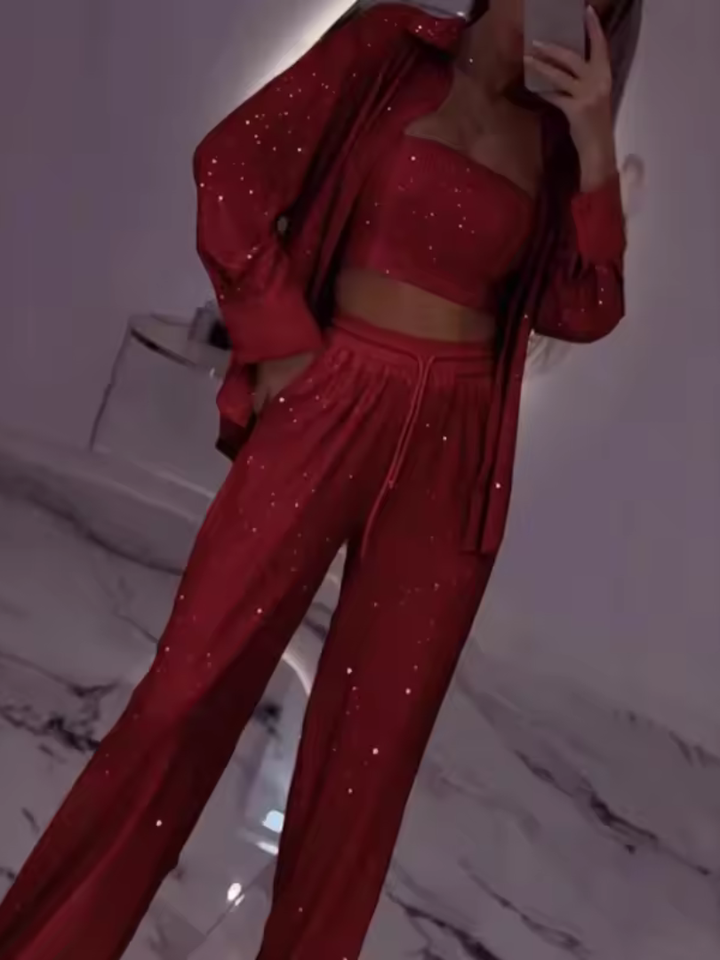 Zuzanna | Zestaw Błyszczący 3-częściowy