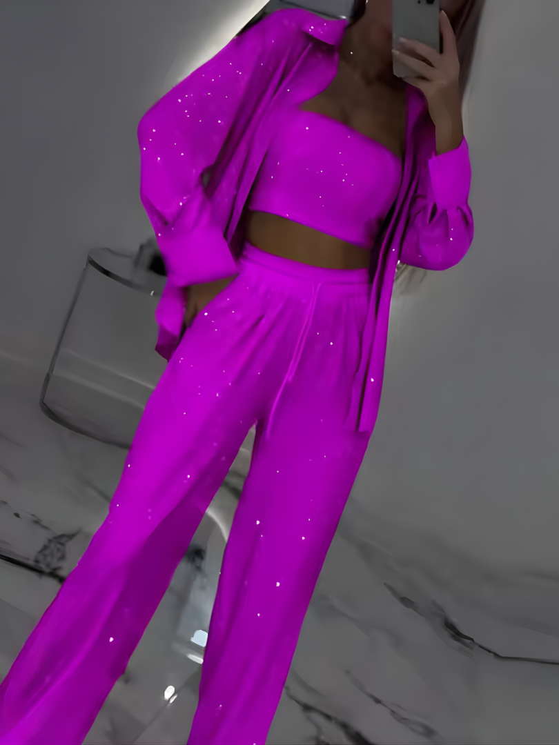 Zuzanna | Zestaw Błyszczący 3-częściowy