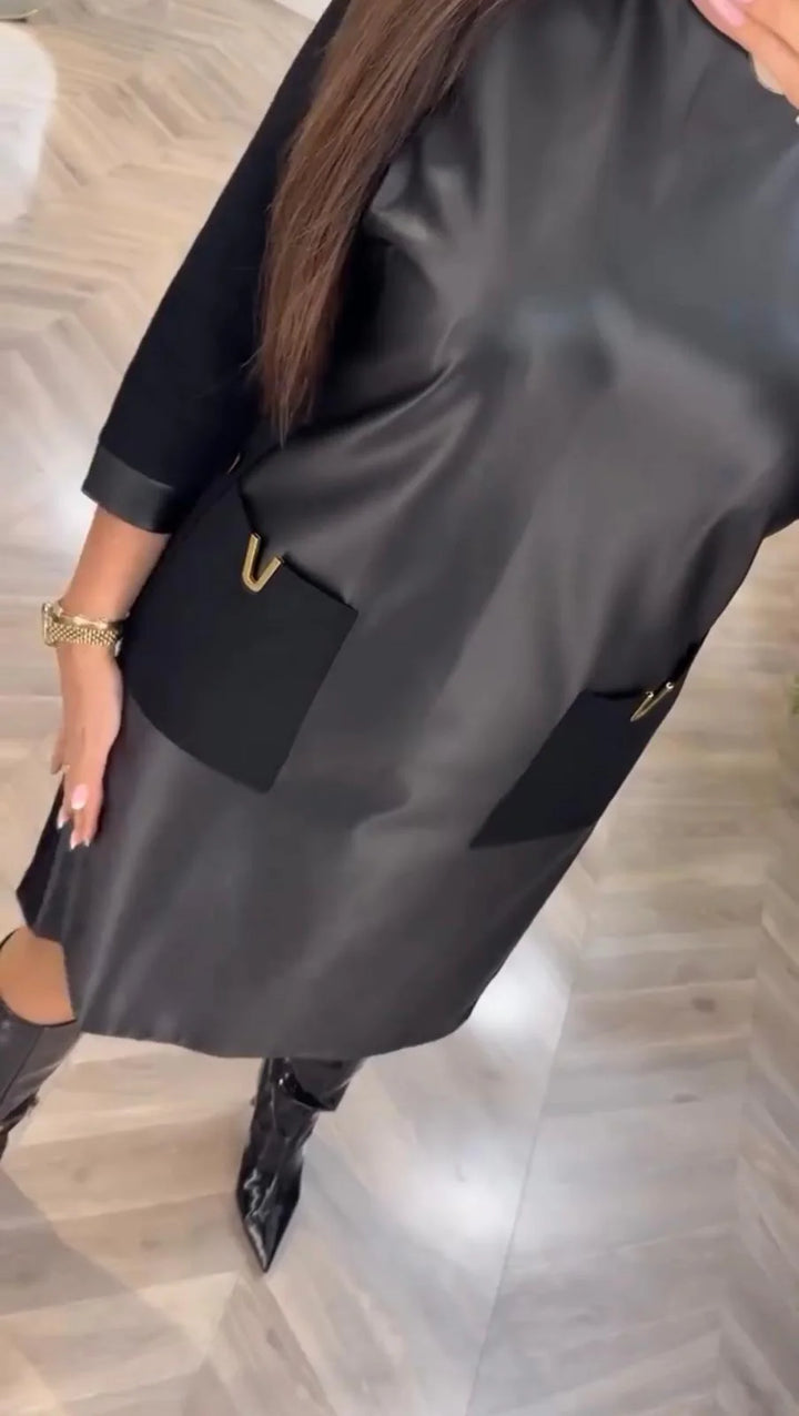 Sabinka | Casualowa Sukienka Skórzana