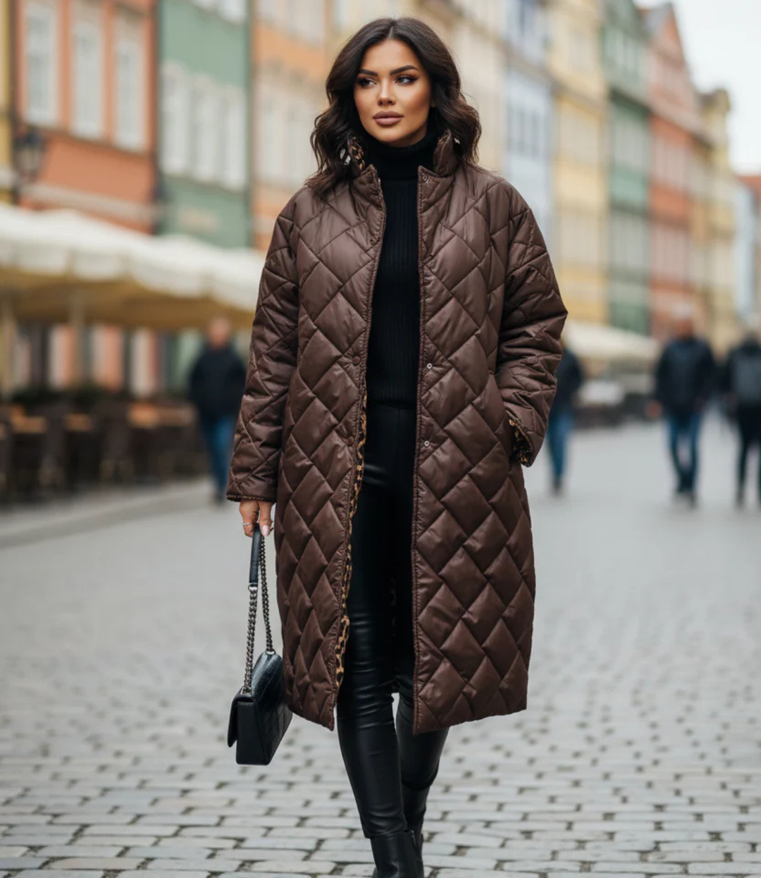 Michalina | Dwustronny Pikowany Płaszcz