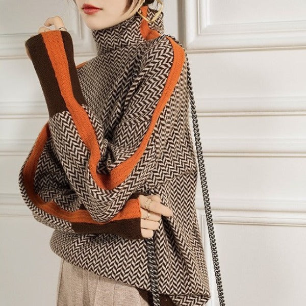 Lidia | Elegancki Sweter z weysokim kołnierzem