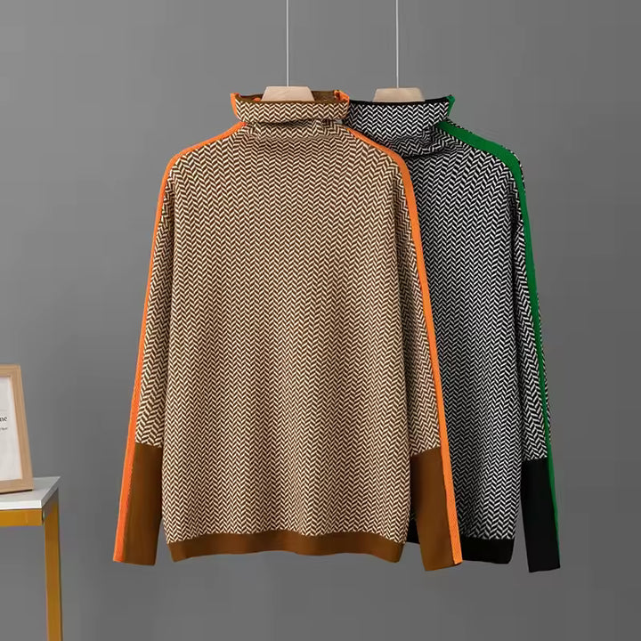 Lidia | Elegancki Sweter z weysokim kołnierzem