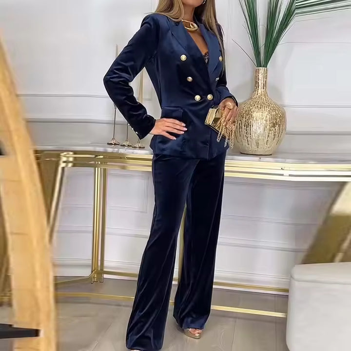 Jola | Aksamitny Zestaw Dwuczęściowy