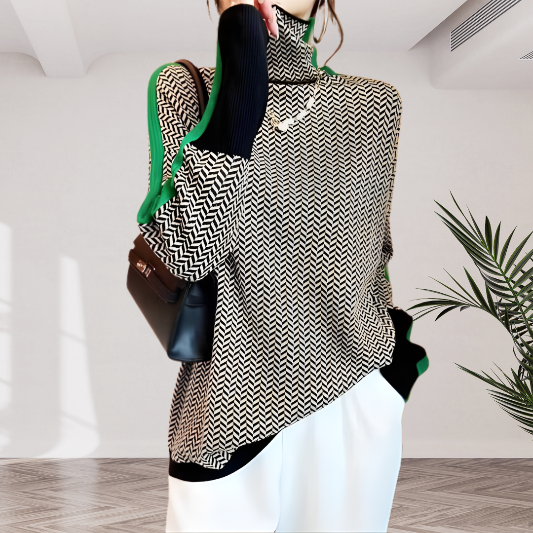 Lidia | Elegancki Sweter z weysokim kołnierzem