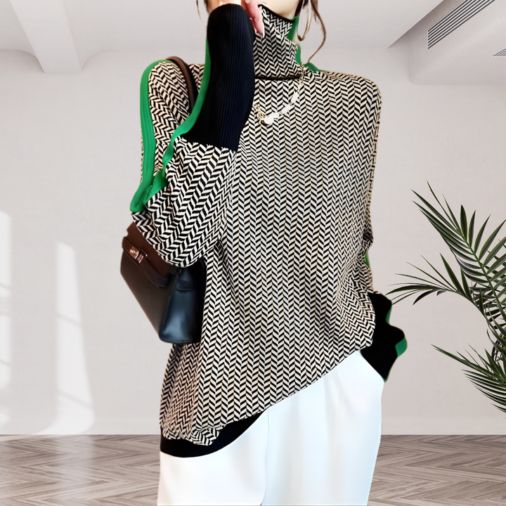 Lidia | Elegancki Sweter z weysokim kołnierzem