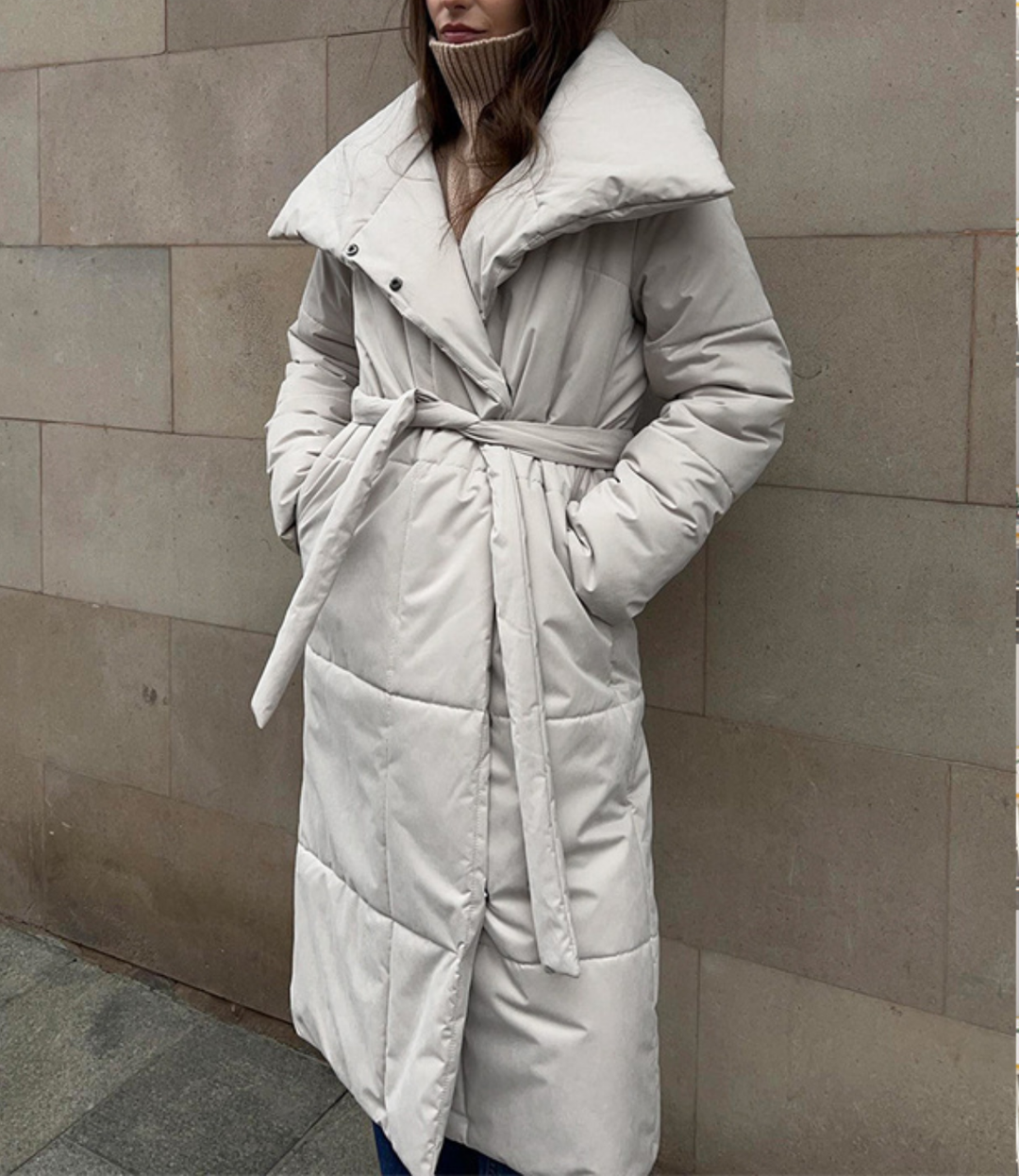 Ewelina | Elegancki Długi Płaszcz