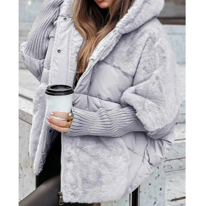 Agata | Oversize'owa kurtka puchowa z kapturem