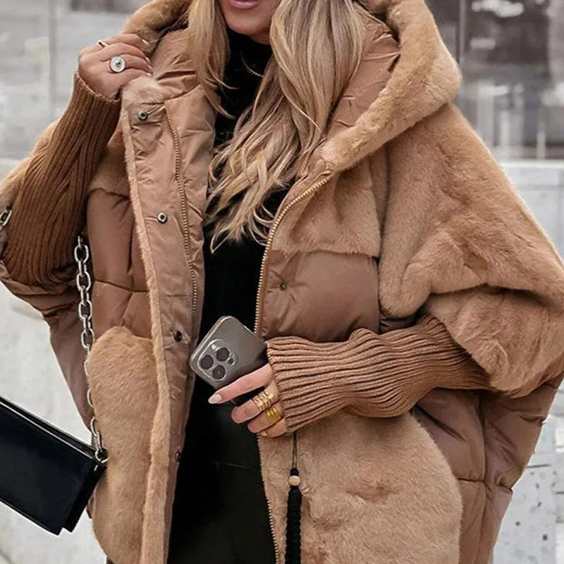 Agata | Oversize'owa kurtka puchowa z kapturem