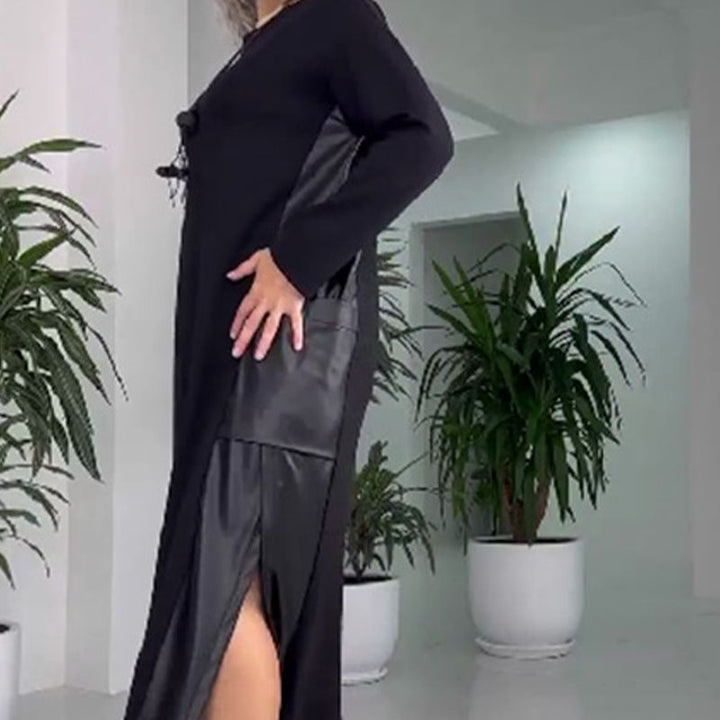 Clémence | Elegancka sukienka patchworkowa