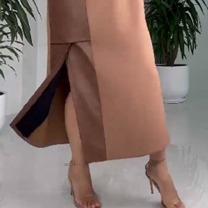 Clémence | Elegancka sukienka patchworkowa