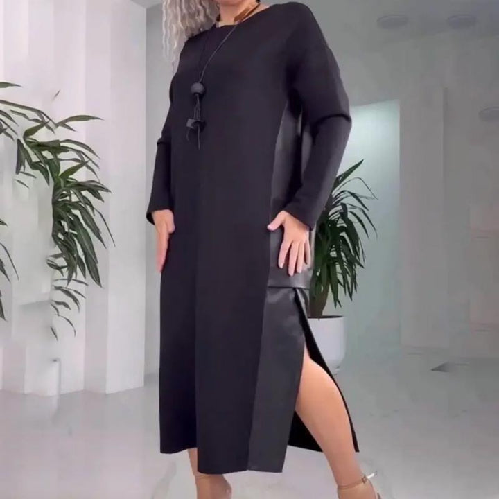 Clémence | Elegancka sukienka patchworkowa